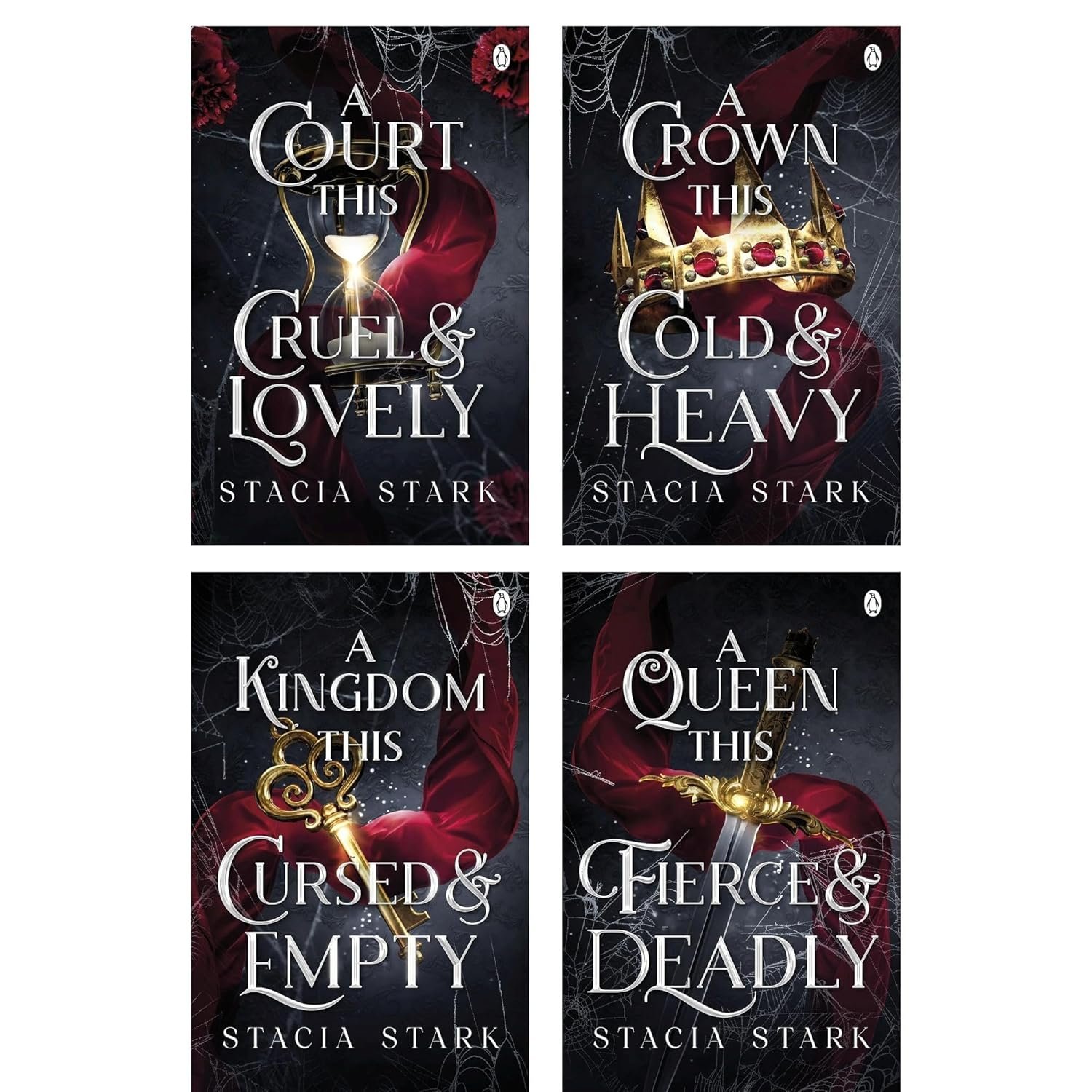 Stacia Stark's Kingdom of Lies 4-Book Series Set – A Court This Cruel and Lovely, A Kingdom This Cursed and Empty, A Crown This Cold and Heavy, A Queen This Fierce and Deadly – Epic Fantasy Romance Collection